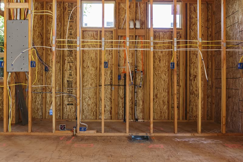 New home electrical rough-in and wiring